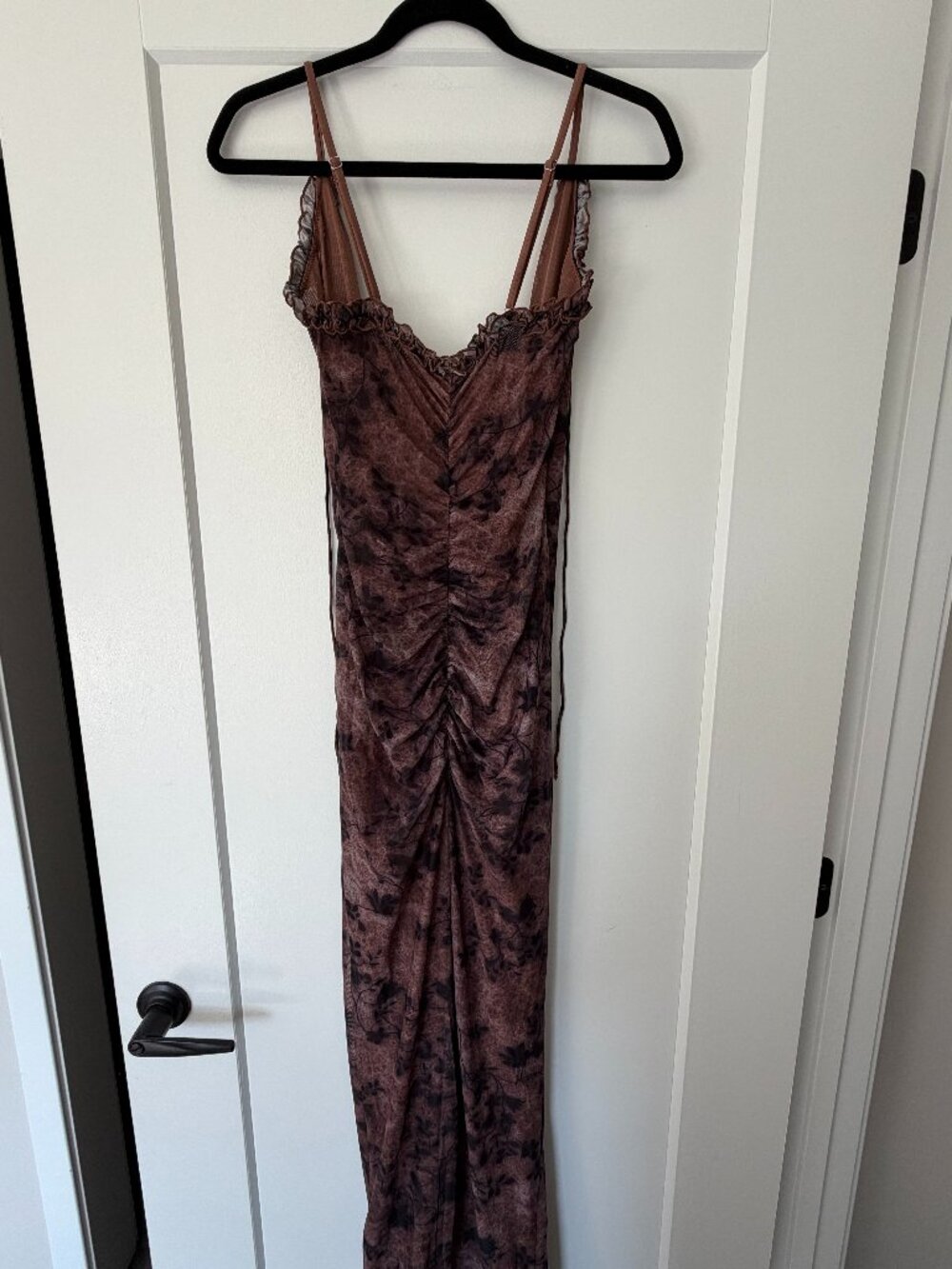 NWT High Voltage Maxi Dress Mahogany Leaffall Size: Small - Picture 5 of 7